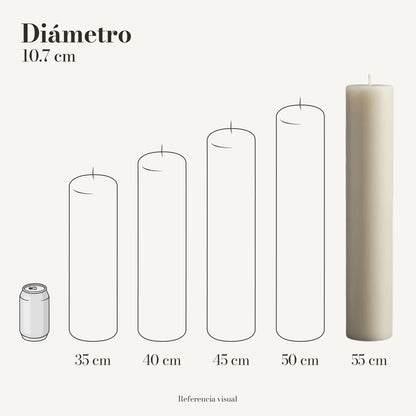 Cirio marfil 10.7 cm diámetro - La Vela Amaltea