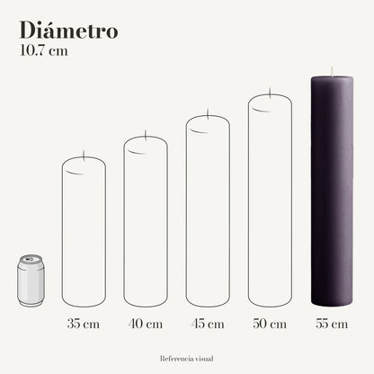 Cirio morado oscuro 10.7 cm diámetro - La Vela Amaltea