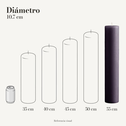 Cirio Morado Oscuro 10.7 cm 55 cm