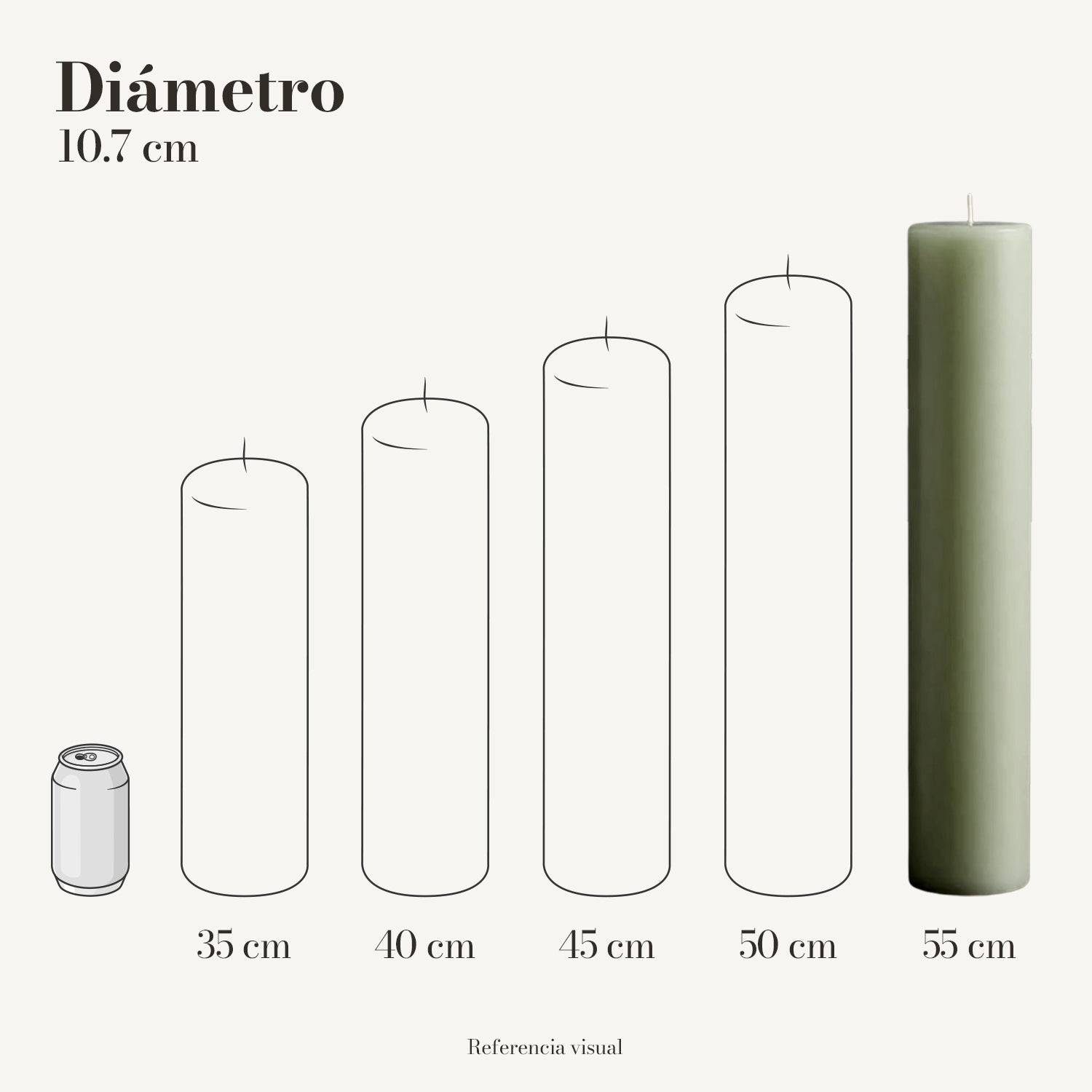 Cirio Pistache 10.7 cm 55 cm