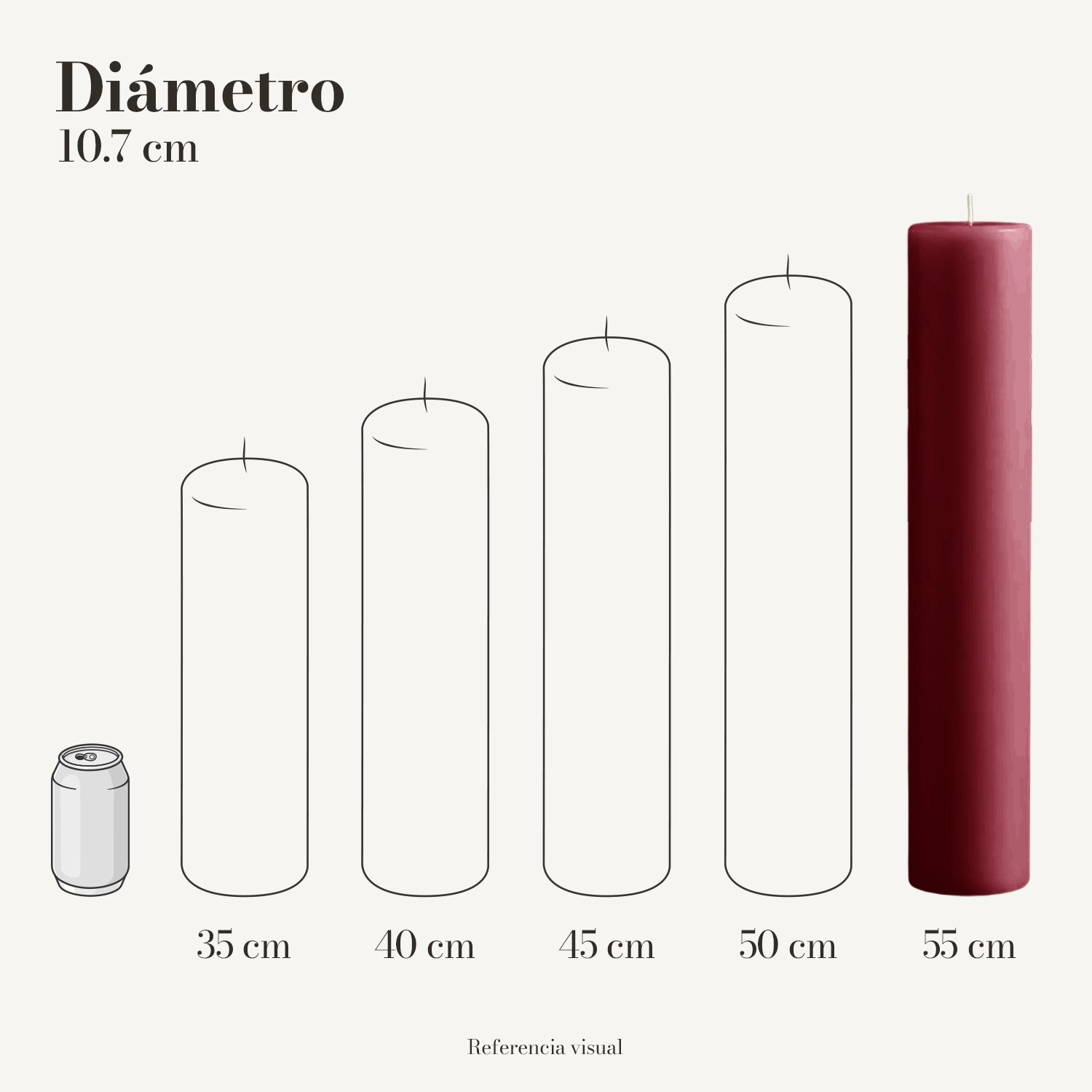 Cirio vino 10.7 cm diámetro - La Vela Amaltea