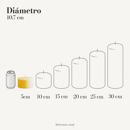 Cirio amarillo intenso 10.7 cm diámetro - La Vela Amaltea