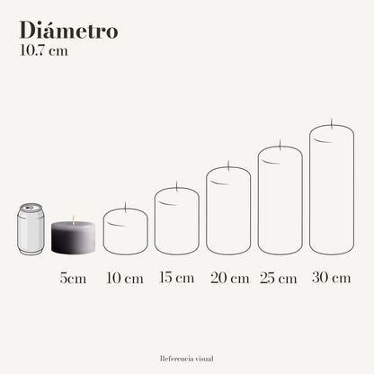 Cirio gris 10.7 cm diámetro - La Vela Amaltea