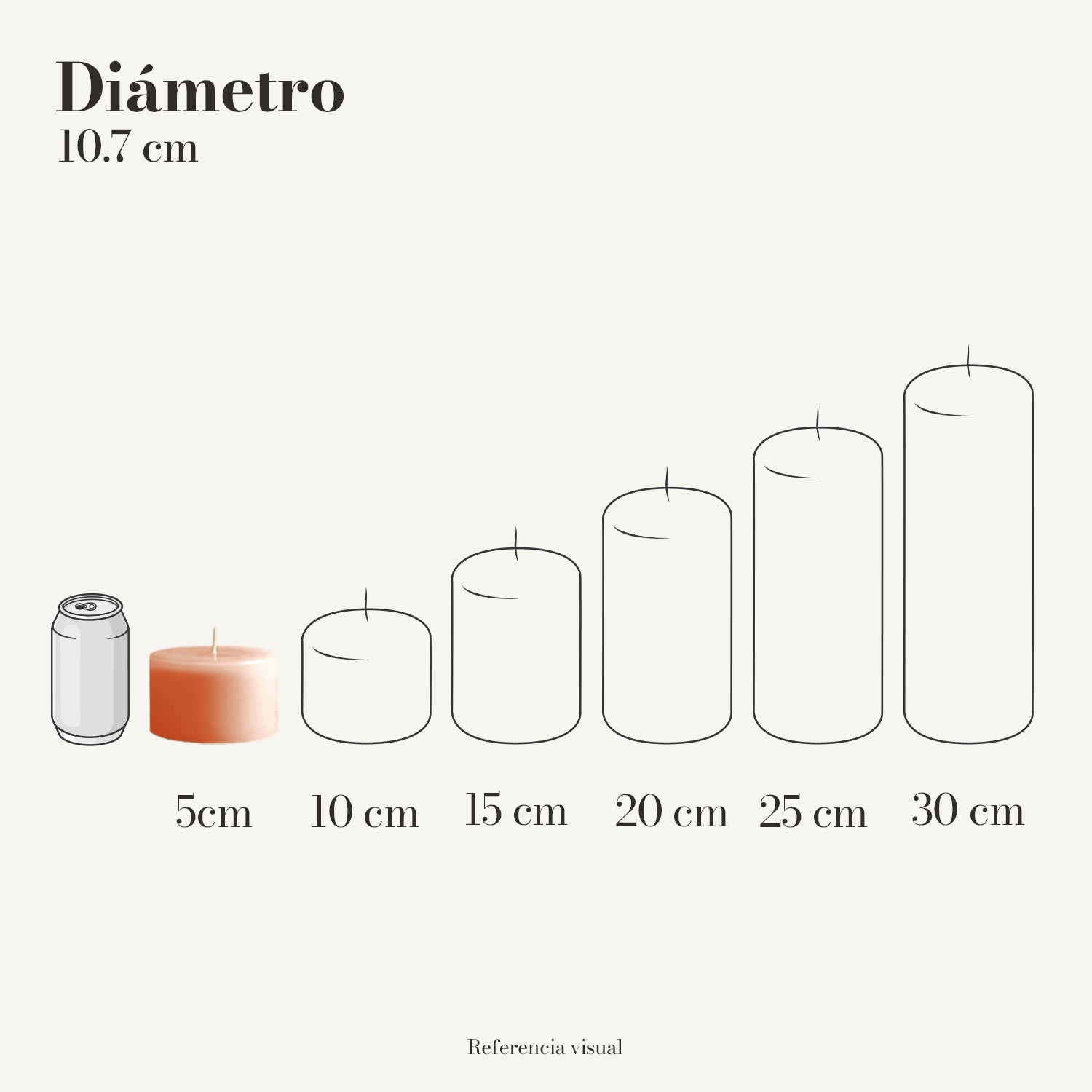 Cirio melón 10.7 cm diámetro - La Vela Amaltea