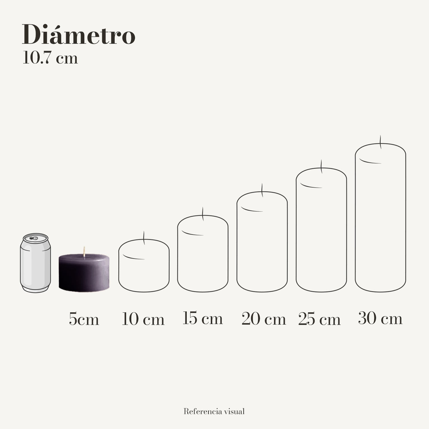 Cirio morado oscuro 10.7 cm diámetro - La Vela Amaltea
