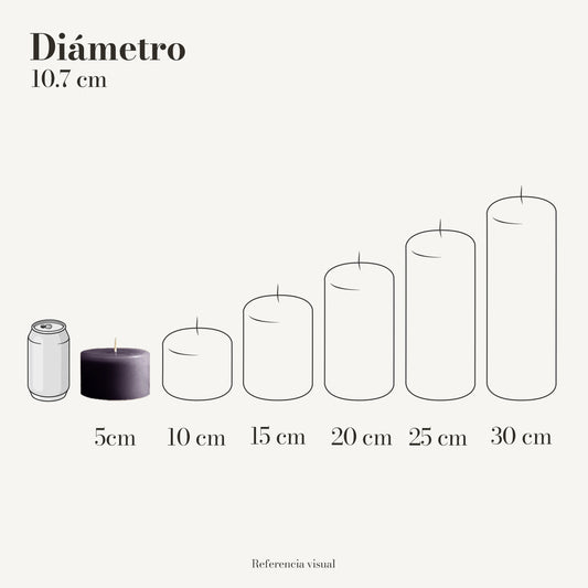 Cirio morado oscuro 10.7 cm diámetro - La Vela Amaltea