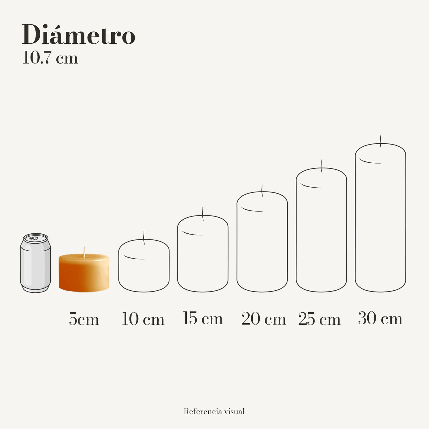 Cirio naranja 10.7 cm diámetro - La Vela Amaltea