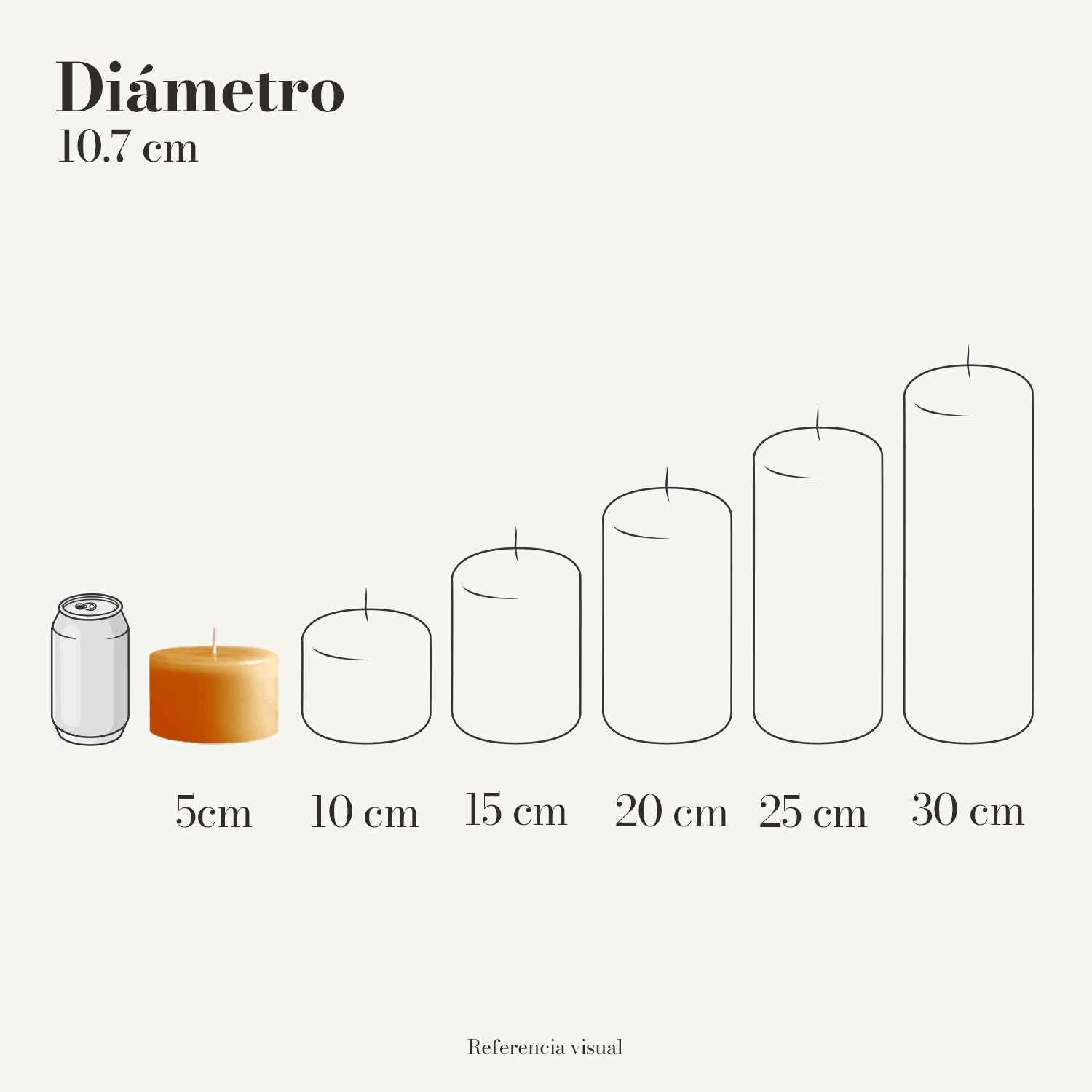 Cirio naranja 10.7 cm diámetro - La Vela Amaltea