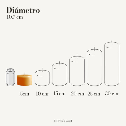 Cirio naranja 10.7 cm diámetro - La Vela Amaltea