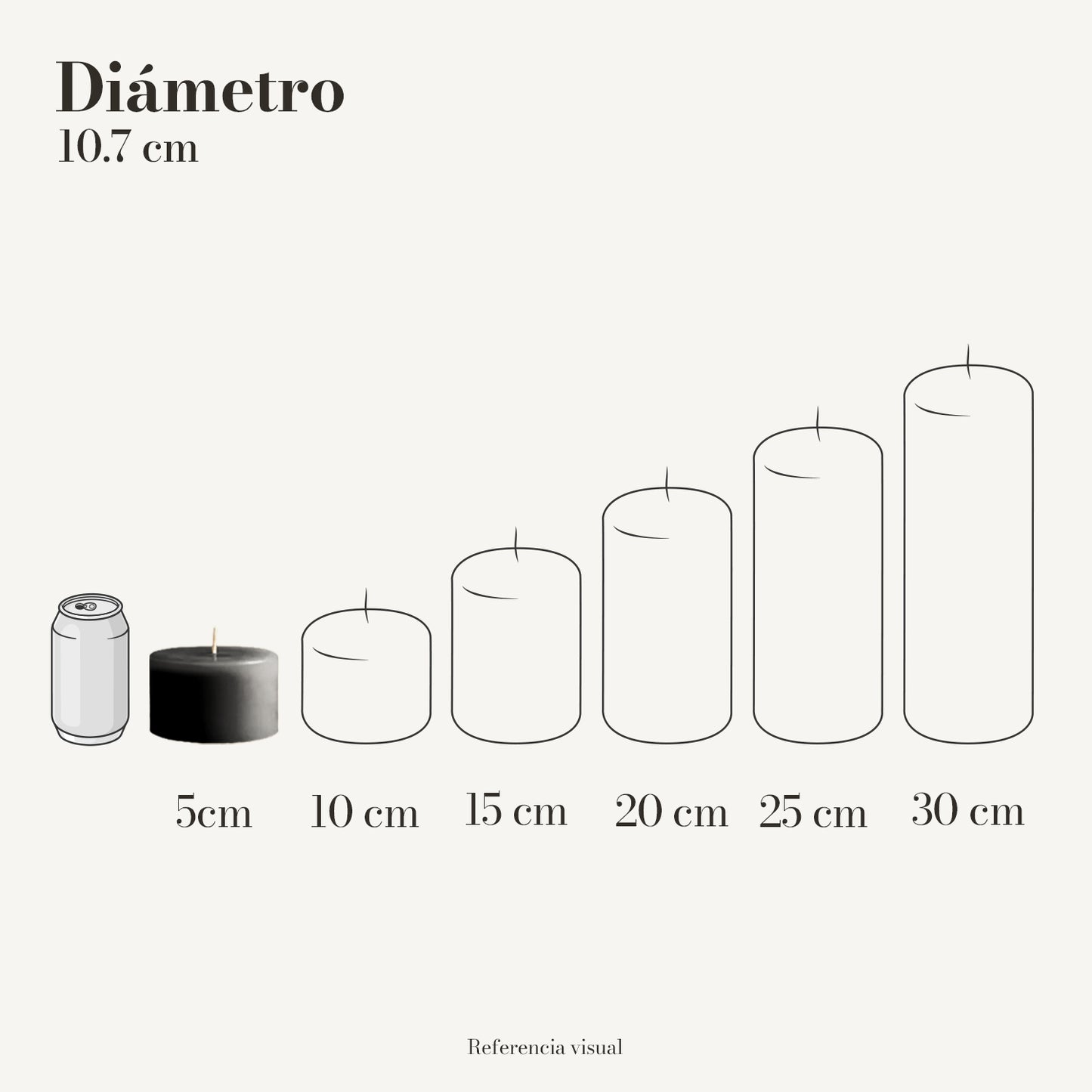 Cirio negro 10.7 cm diámetro - La Vela Amaltea