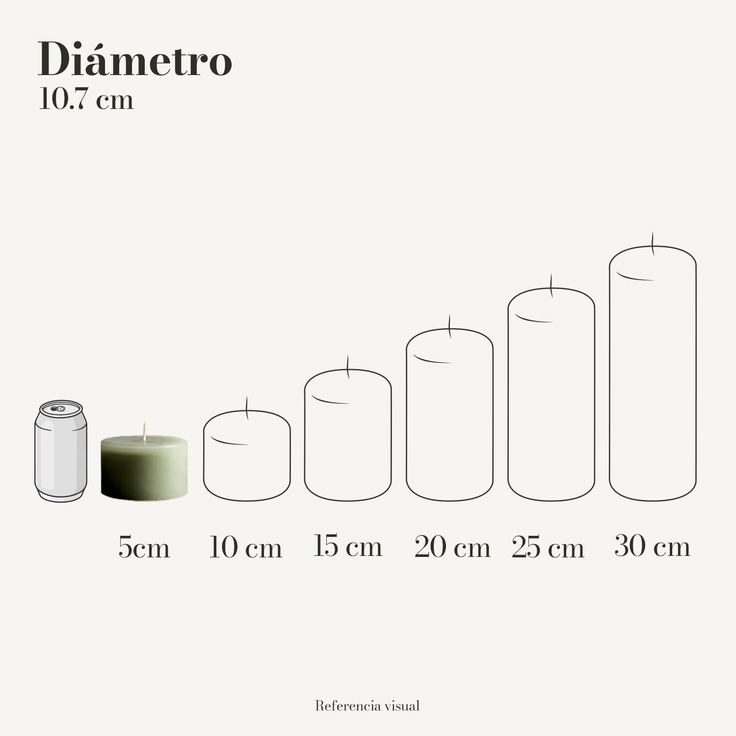 Cirio pistache 10.7 cm diámetro - La Vela Amaltea