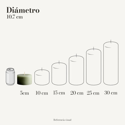 Cirio pistache 10.7 cm diámetro - La Vela Amaltea