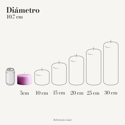 Cirio rosa mexicano 10.7 cm diámetro - La Vela Amaltea