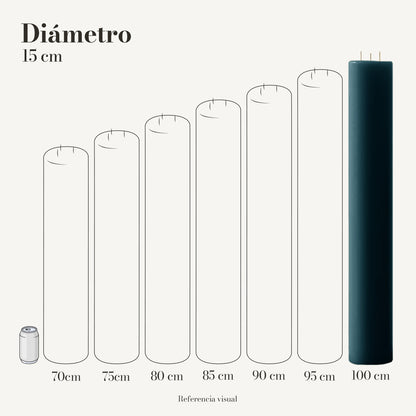 Cirio aqua 15 cm diámetro - La Vela Amaltea