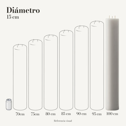 Cirio blanco 15 cm diámetro - La Vela Amaltea