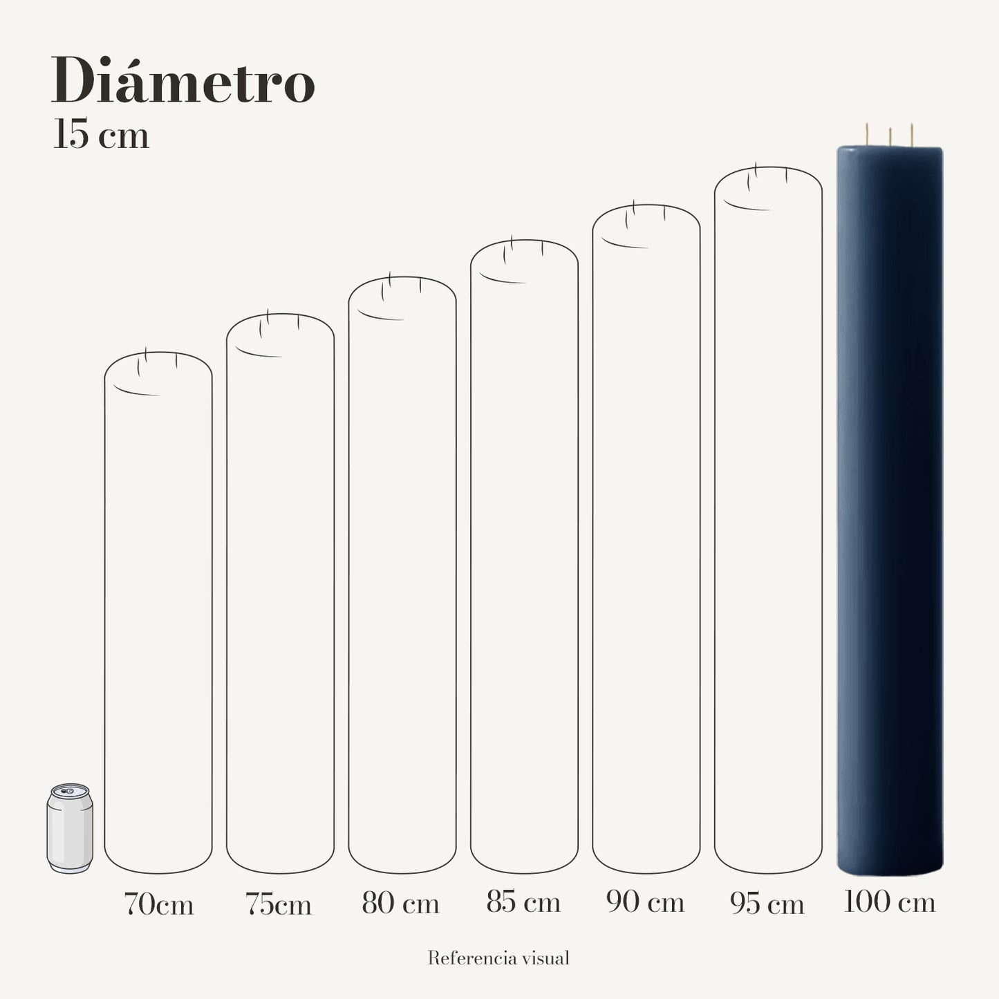 Cirio azul índigo 15 cm diámetro - La Vela Amaltea