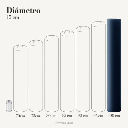 Cirio azul índigo 15 cm diámetro - La Vela Amaltea