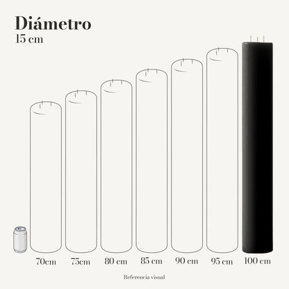 Cirio negro 15 cm diámetro - La Vela Amaltea