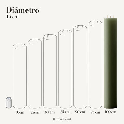 Cirio pistache 15 cm diámetro - La Vela Amaltea