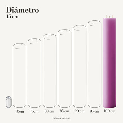 Cirio rosa mexicano 15 cm diámetro - La Vela Amaltea
