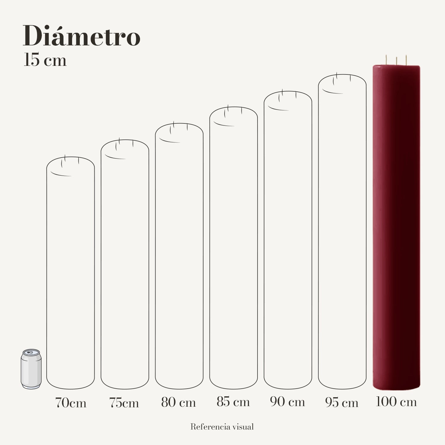 Cirio vino 15 cm diámetro - La Vela Amaltea