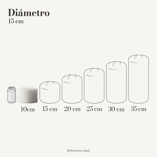 Cirio blanco 15 cm diámetro - La Vela Amaltea