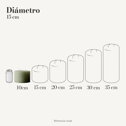 Cirio pistache 15 cm diámetro - La Vela Amaltea