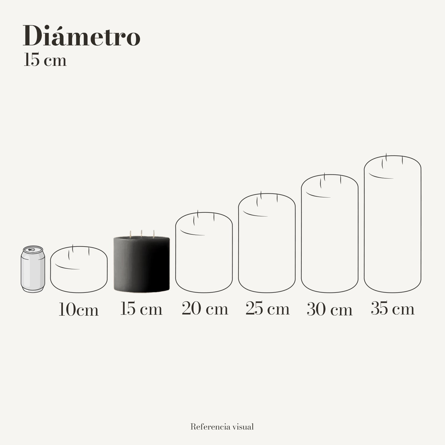 Cirio negro 15 cm diámetro - La Vela Amaltea
