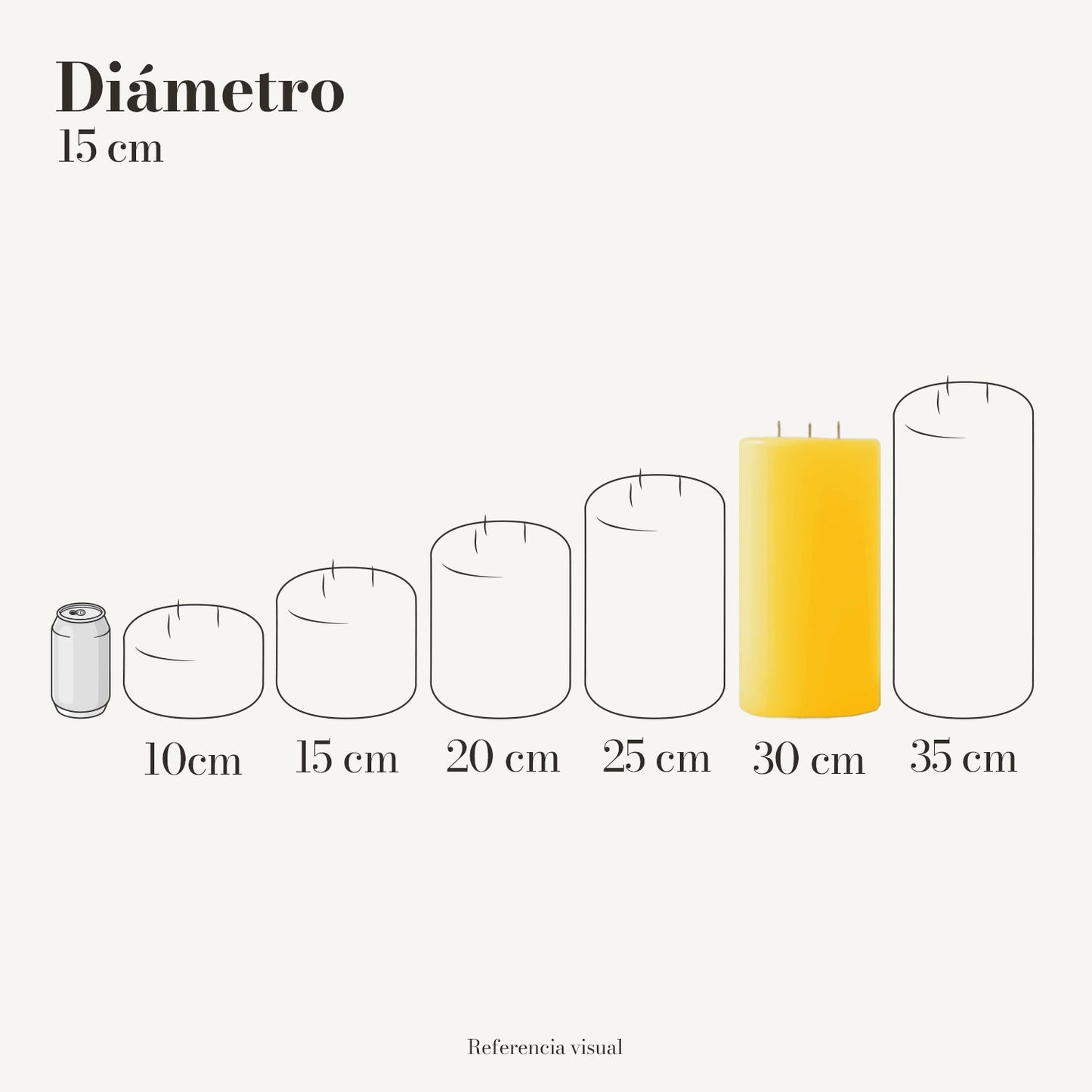 Cirio Amarillo Intenso (Por pedido)