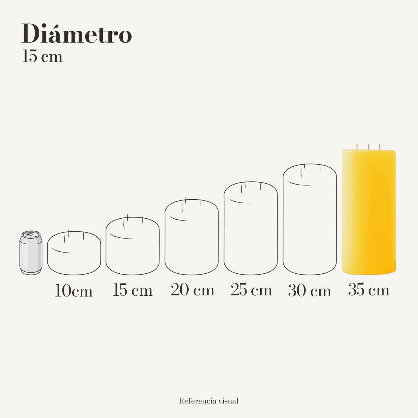 Cirio Amarillo Intenso (Por pedido)