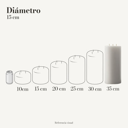 Cirio blanco 15 cm diámetro - La Vela Amaltea