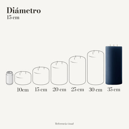 Cirio azul índigo 15 cm diámetro - La Vela Amaltea