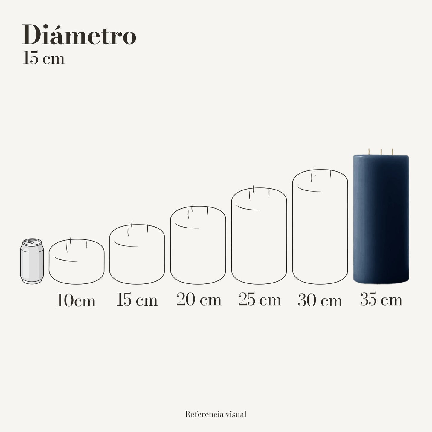 Cirio Azul Índigo (Por pedido)