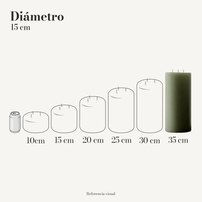 Cirio pistache 15 cm diámetro - La Vela Amaltea