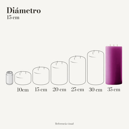 Cirio rosa mexicano 15 cm diámetro - La Vela Amaltea