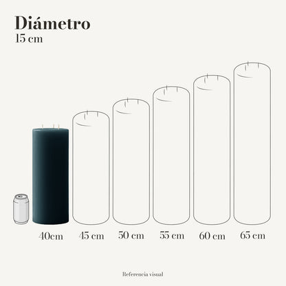 Cirio aqua 15 cm diámetro - La Vela Amaltea