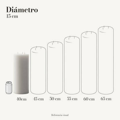 Cirio blanco 15 cm diámetro - La Vela Amaltea