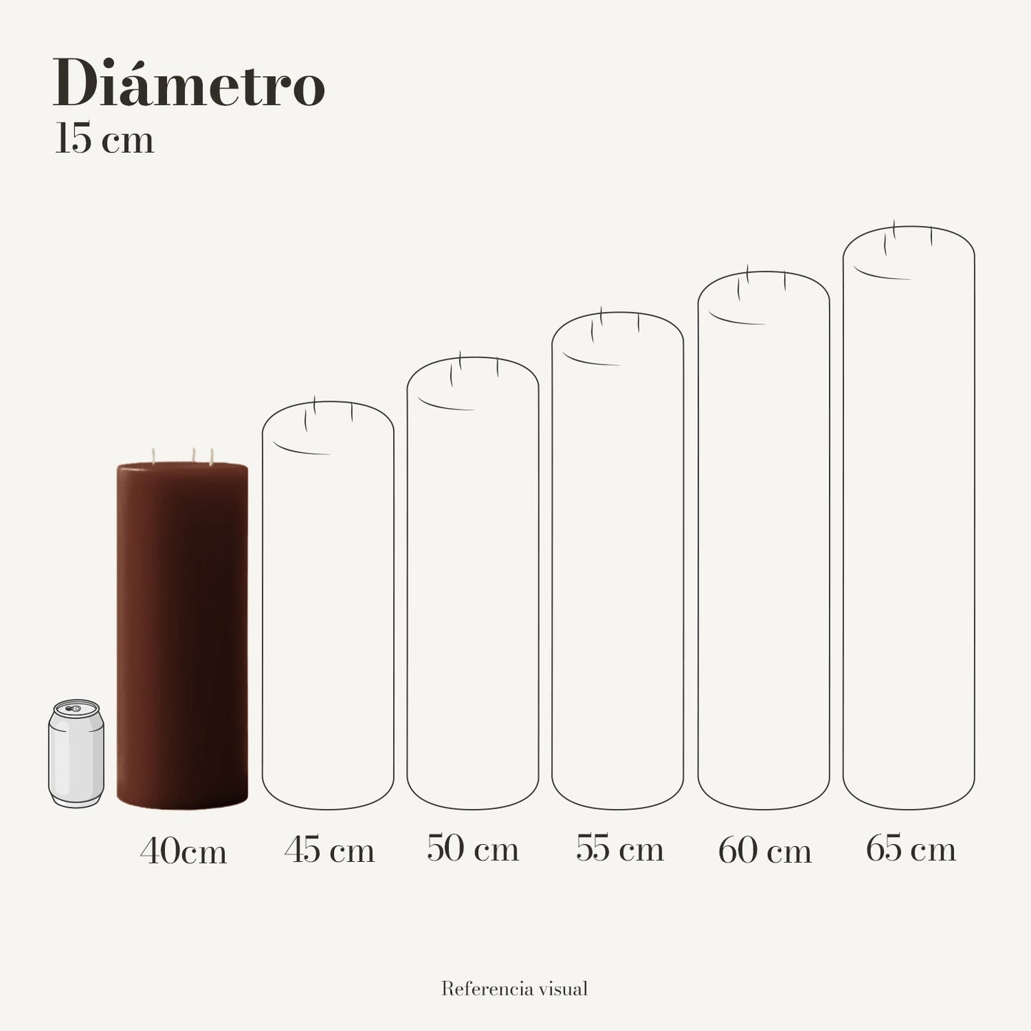 Cirio Café Oscuro (Por pedido)
