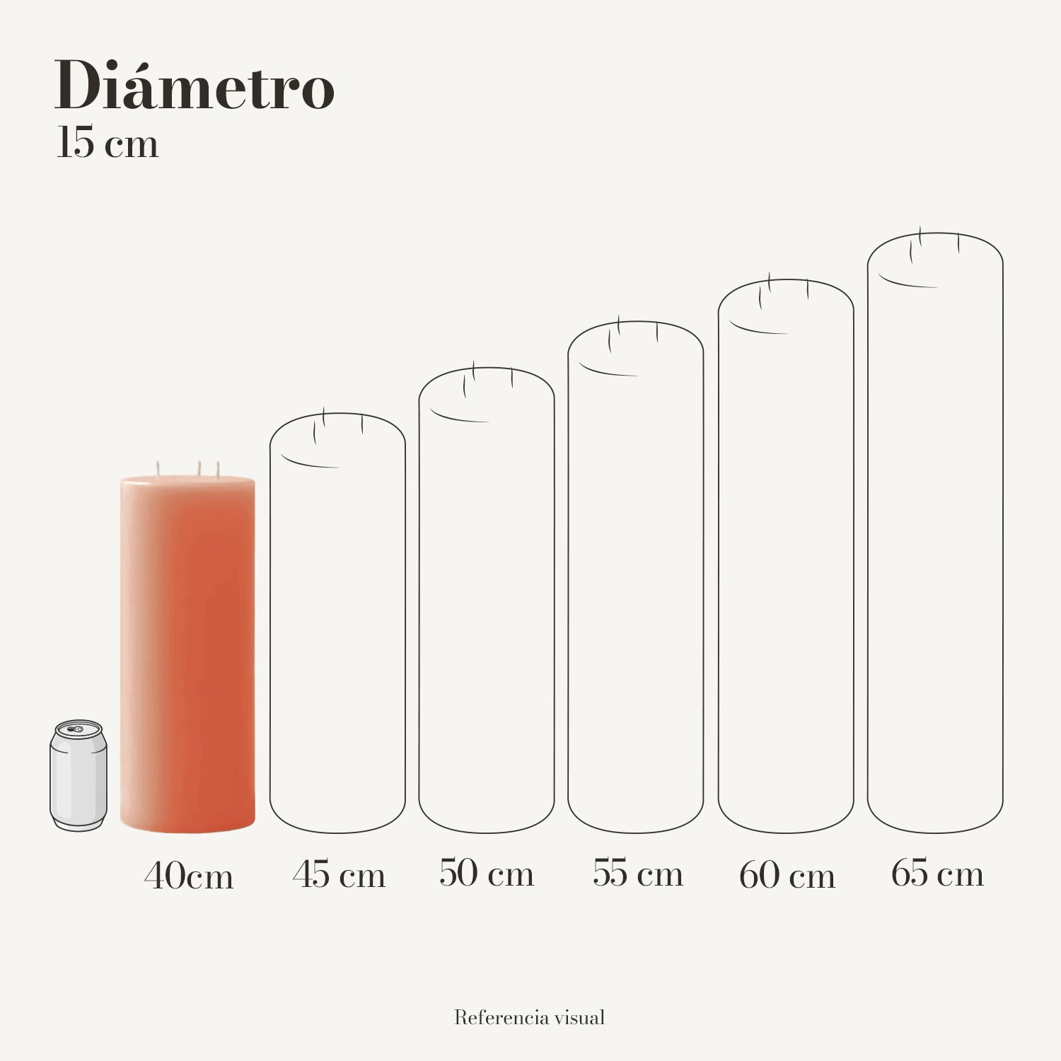 Cirio melón 15 cm diámetro - La Vela Amaltea