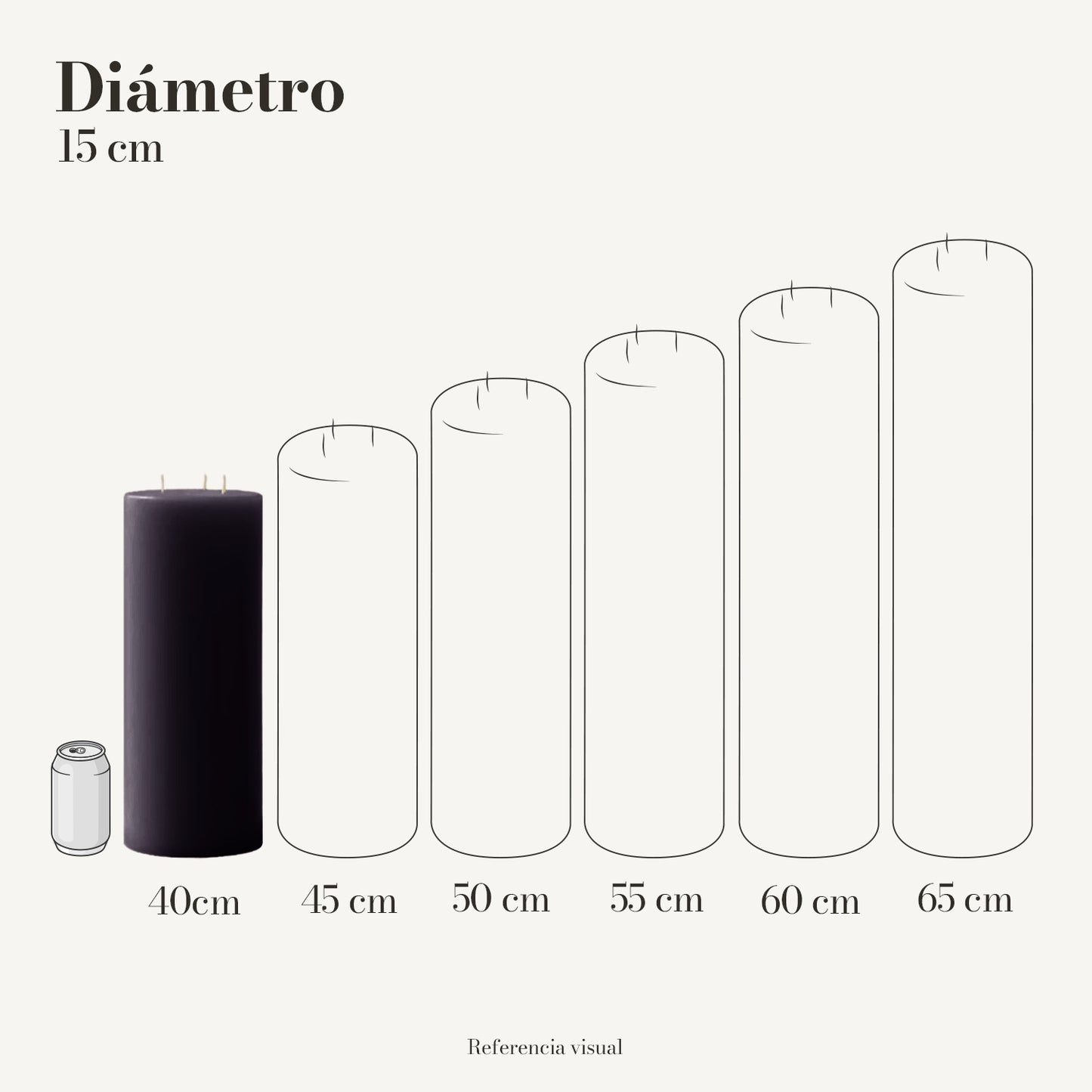 Cirio morado oscuro 15 cm diámetro - La Vela Amaltea