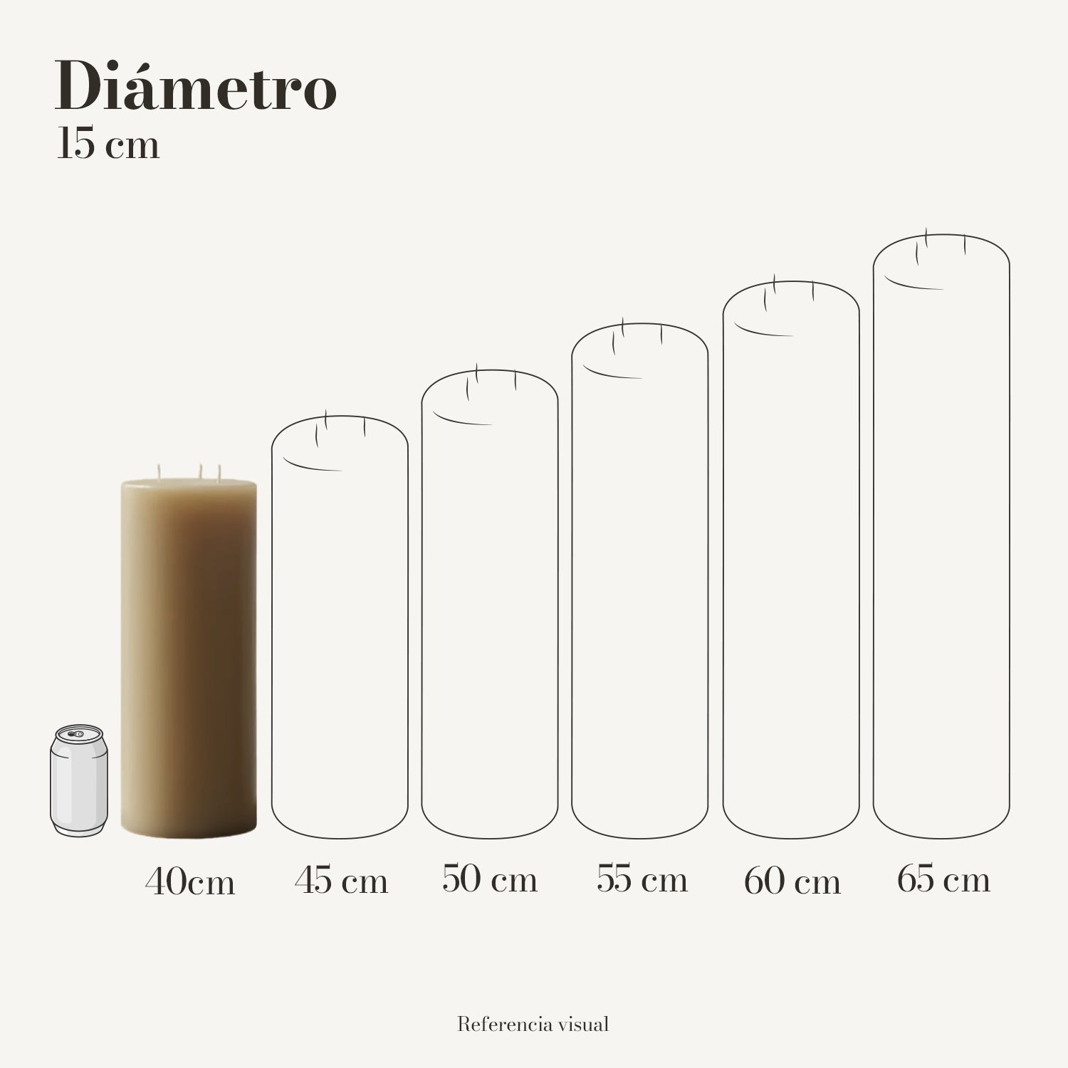 Cirio natural 15 cm diámetro - La Vela Amaltea