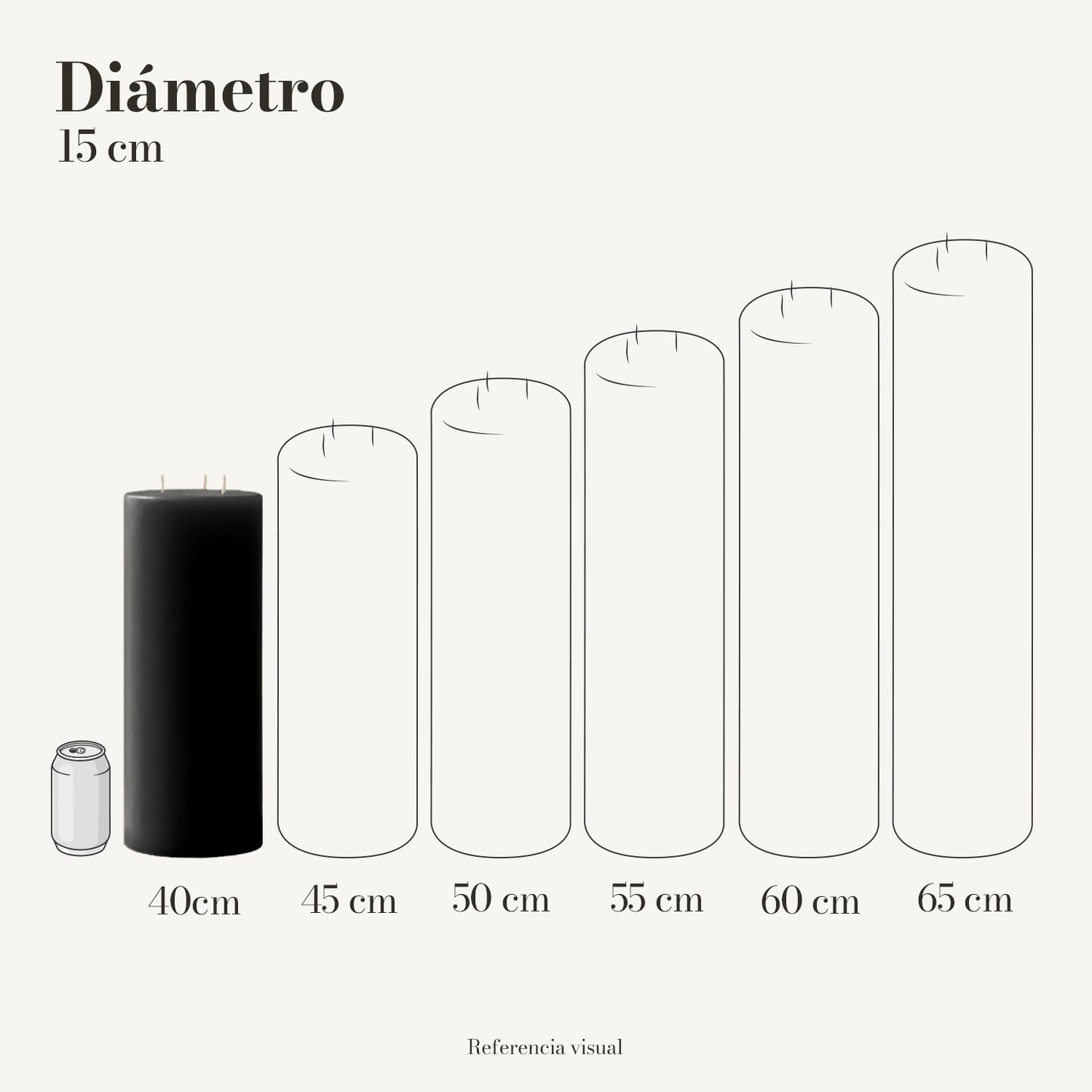 Cirio negro 15 cm diámetro - La Vela Amaltea