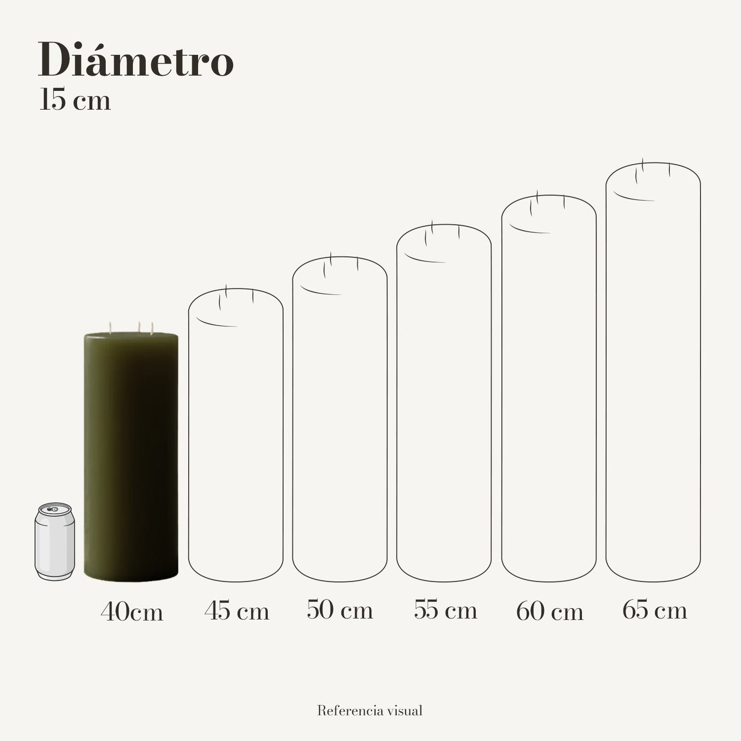 Cirio Verde Olivo (Por pedido)