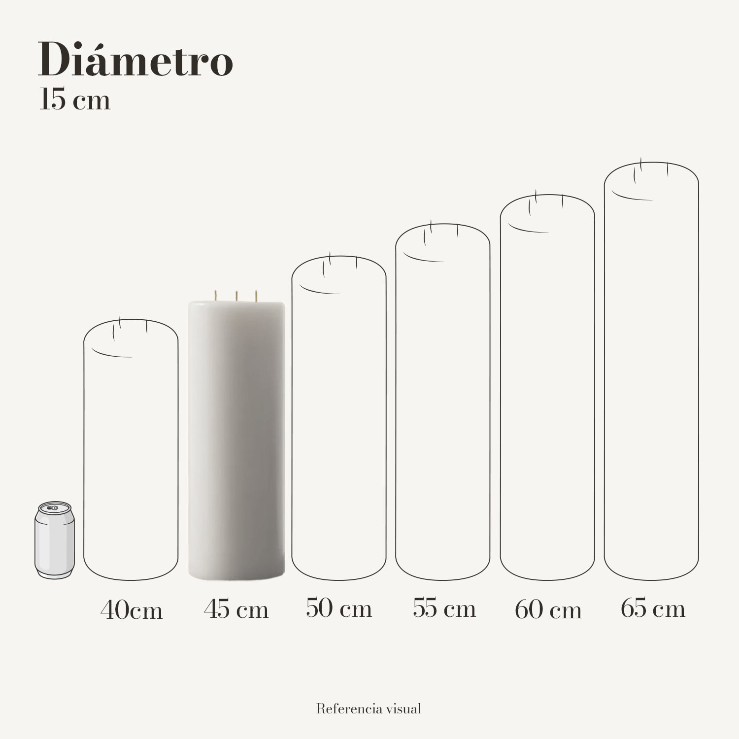 Cirio blanco 15 cm diámetro - La Vela Amaltea
