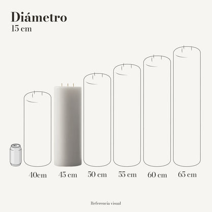 Cirio blanco 15 cm diámetro - La Vela Amaltea
