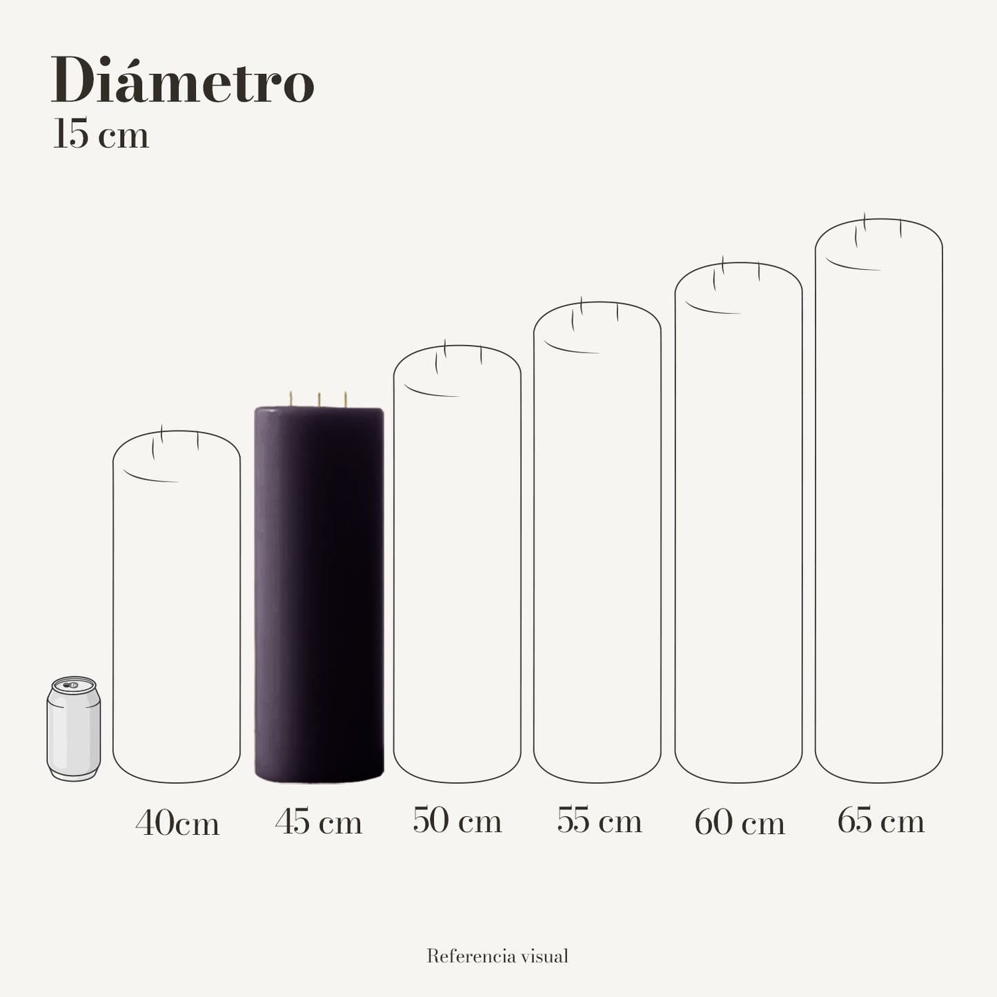 Cirio morado oscuro 15 cm diámetro - La Vela Amaltea