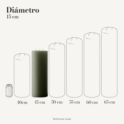 Cirio pistache 15 cm diámetro - La Vela Amaltea