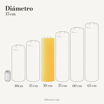 Cirio amarillo intenso 15 cm diámetro - La Vela Amaltea