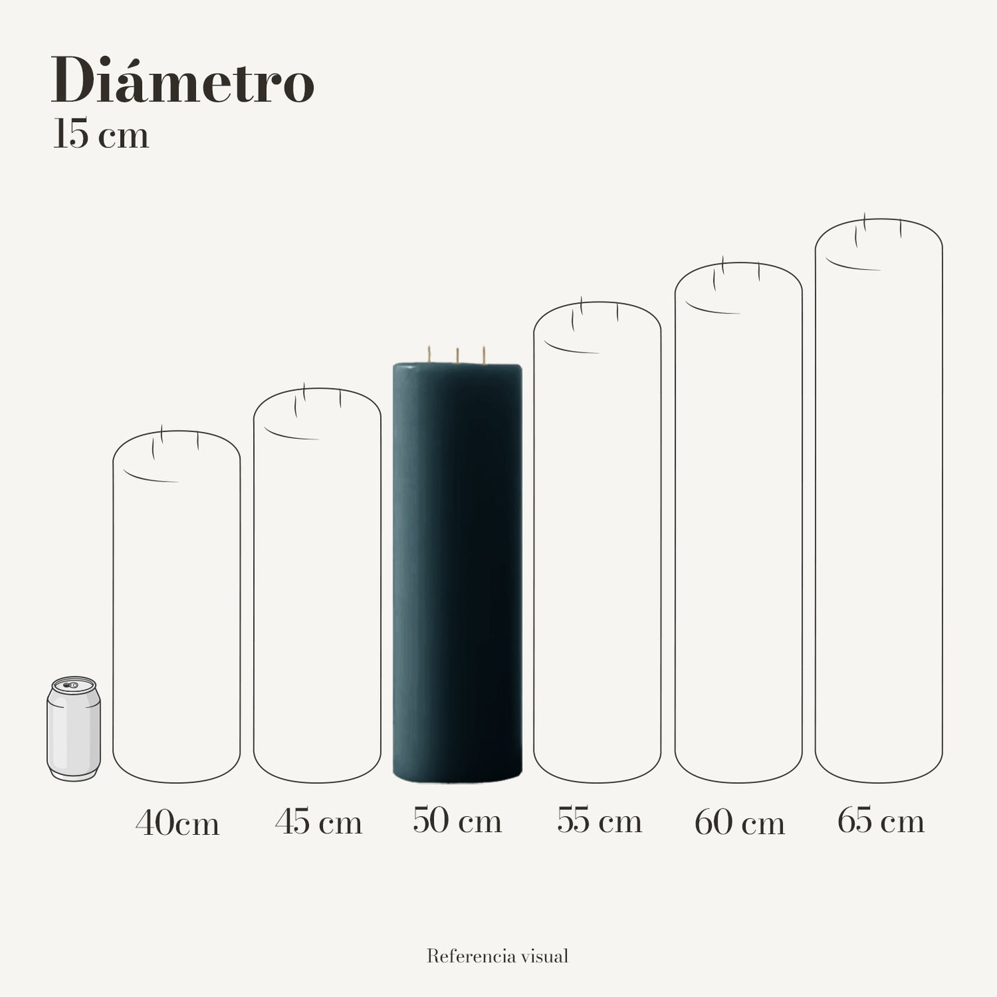 Cirio aqua 15 cm diámetro - La Vela Amaltea
