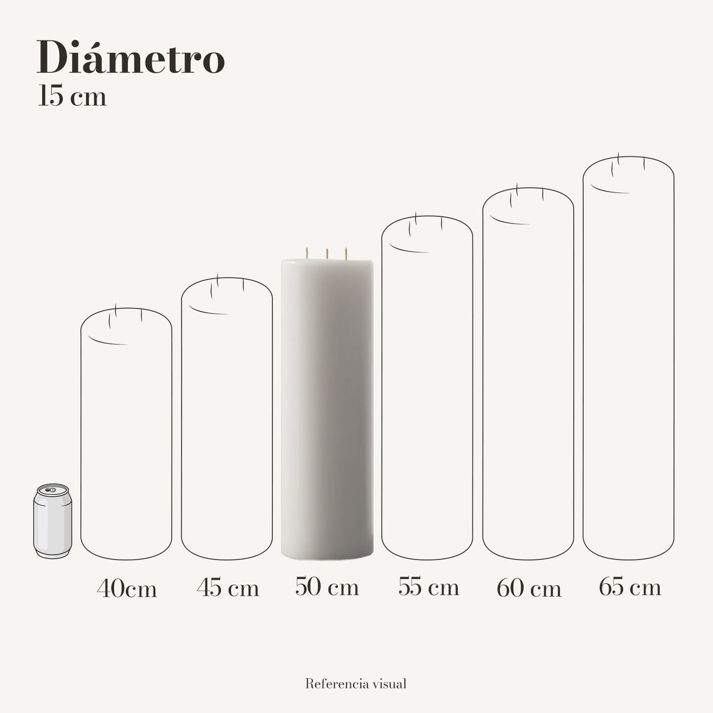 Cirio blanco 15 cm diámetro - La Vela Amaltea